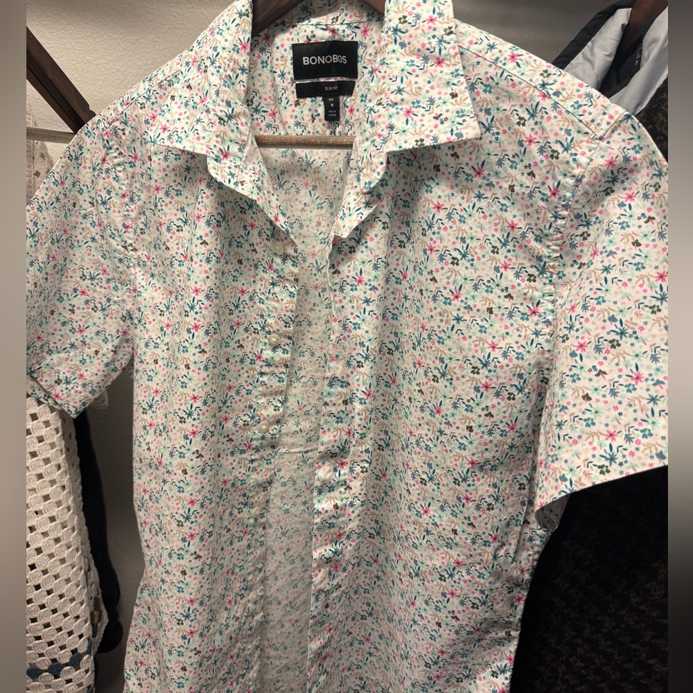 Bonobos Riviera Short-Sleeve — Size M Slim Fit